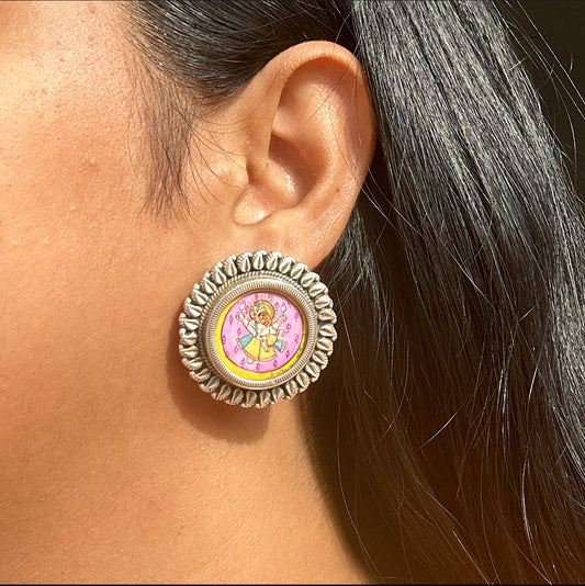 Handpainted Ganesha Studs-AS3233