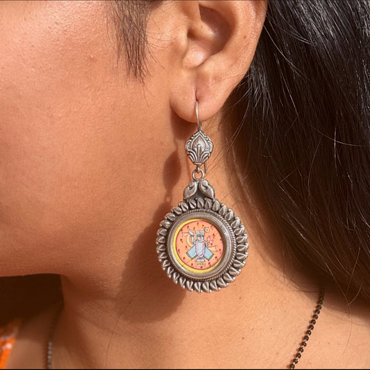 Krishna Earring hand painted-AS3232